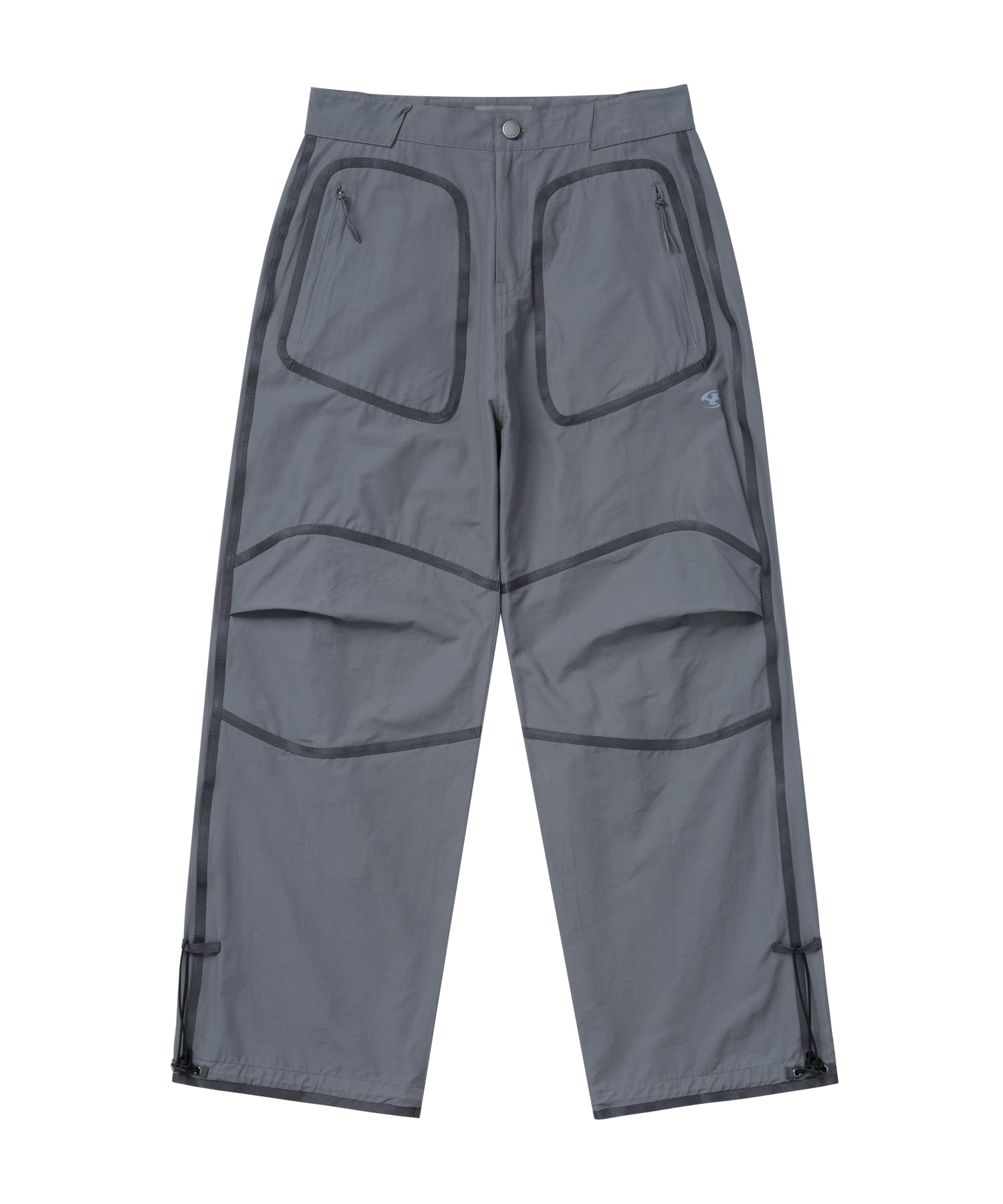 WEBBING PATCHED PANTS [CHARCOAL]