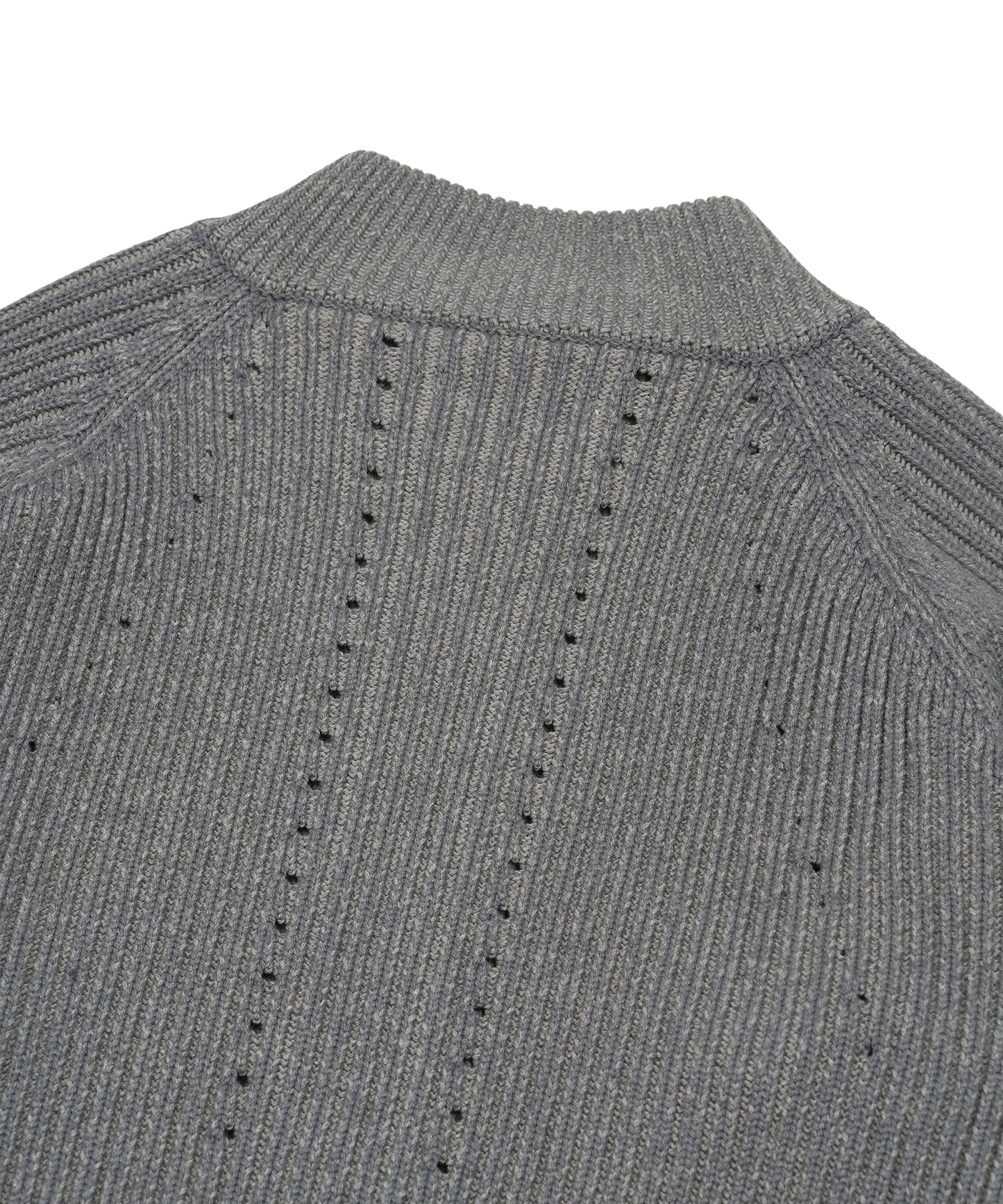 BUTTON ZIP-UP KNIT