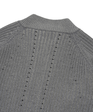 BUTTON ZIP-UP KNIT
