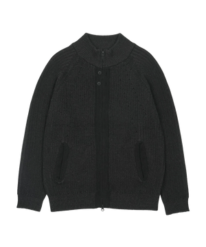 BUTTON ZIP-UP KNIT