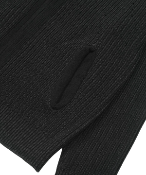 BUTTON ZIP-UP KNIT