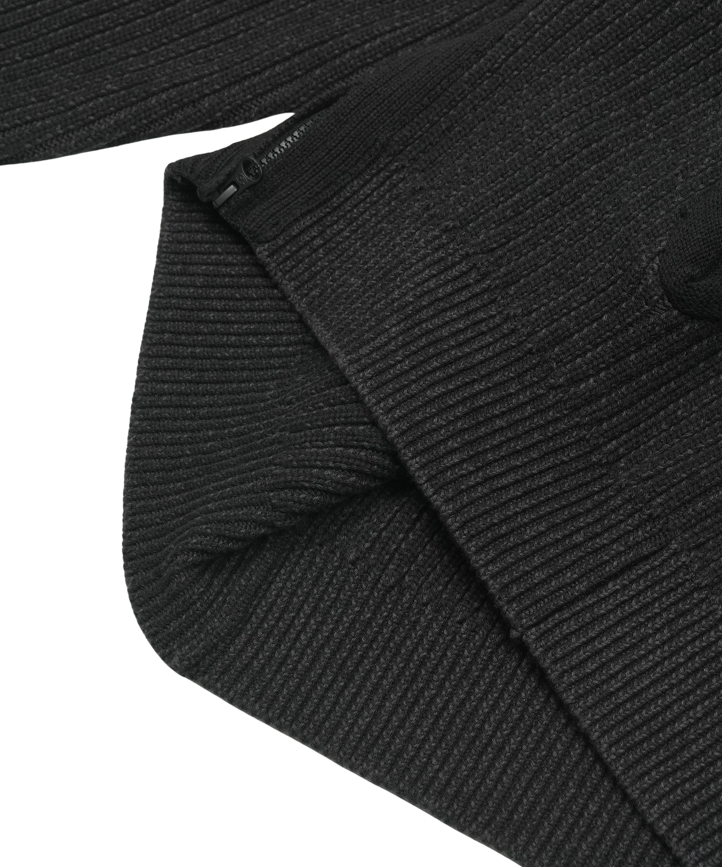 BUTTON ZIP-UP KNIT