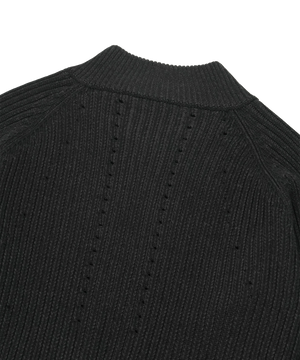 BUTTON ZIP-UP KNIT