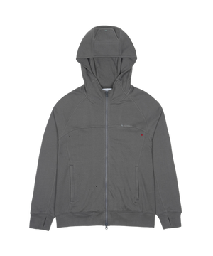 SAN SAN I NOTHING ZIP-UP HOODIE (CHARCOAL) - SAN SAN GEAR 산산기어